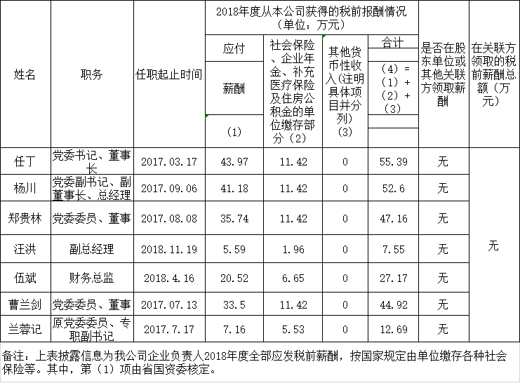 新利体育认真人2018年度薪酬情形