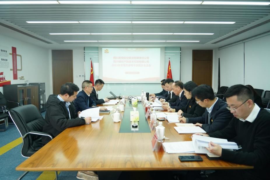 四川省新利体育集团向导赴各子公司督导2022年度党员向导干部民主生涯会 - 新利体育