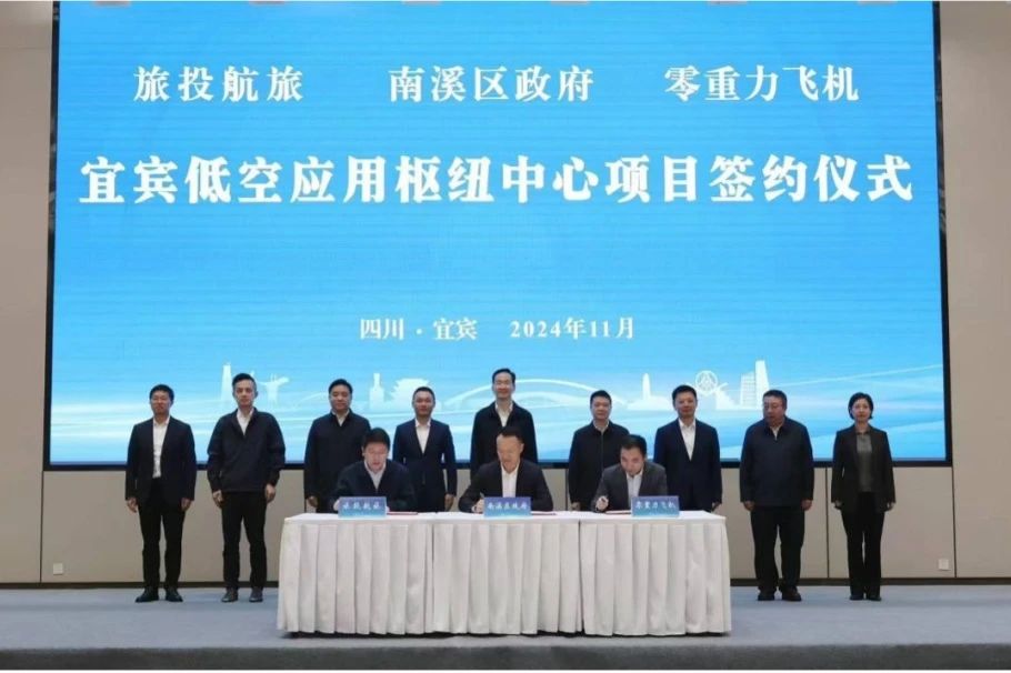 深化企地相助！新利体育航旅携手南溪区政府、零重力飞机工业签署宜宾低空应用枢纽中心项目相助协议 - 新利体育